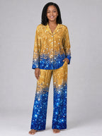 "Angaza" Pajama Set — front view on model