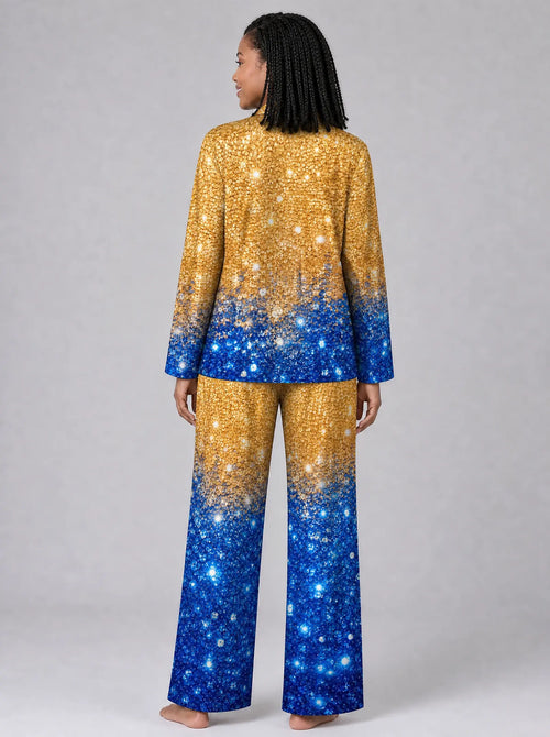 "Angaza" Pajama Set — back view on model
