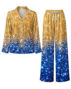 "Angaza" Pajama Set — flat lay of the shirt and pants