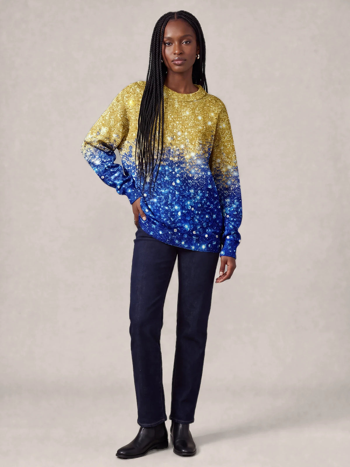 "Angaza" Sweatshirt — front view on model