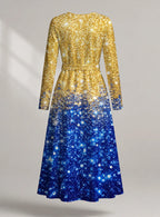 "Angaza" Long Sleeve Midaxi Dress