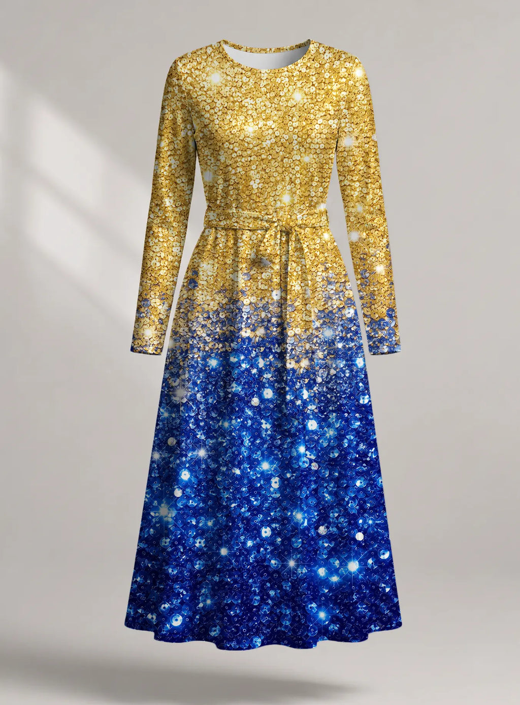 "Angaza" Long Sleeve Midaxi Dress