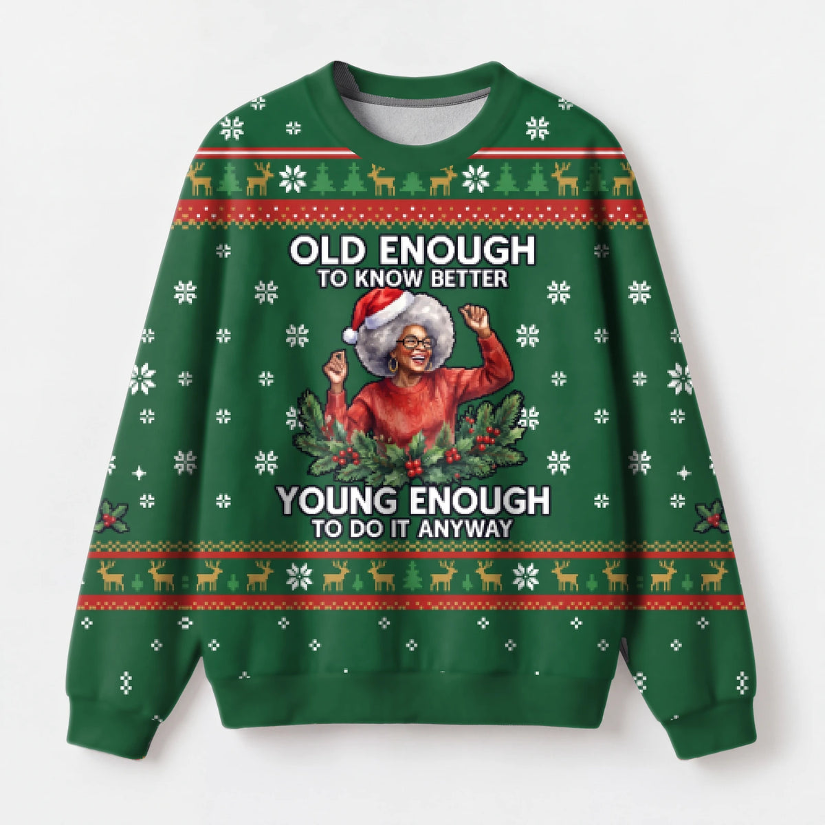 "Anyway" Christmas Sweatshirt — front view