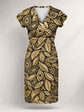 "Ashanti" Cap Sleeve Midi Dress