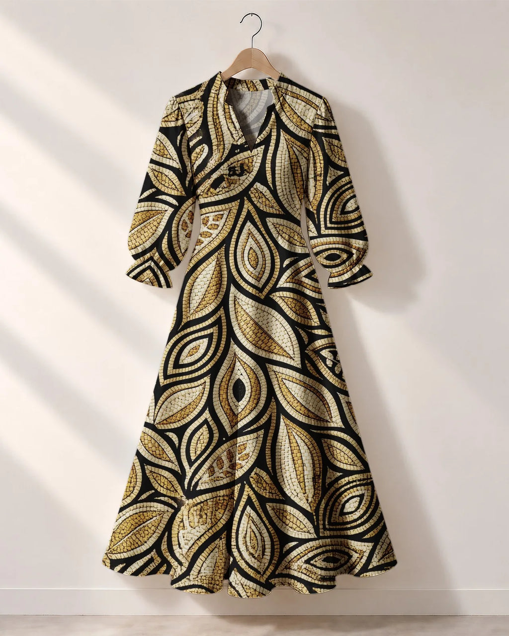 "Ashanti" Long Puff Sleeve Dress