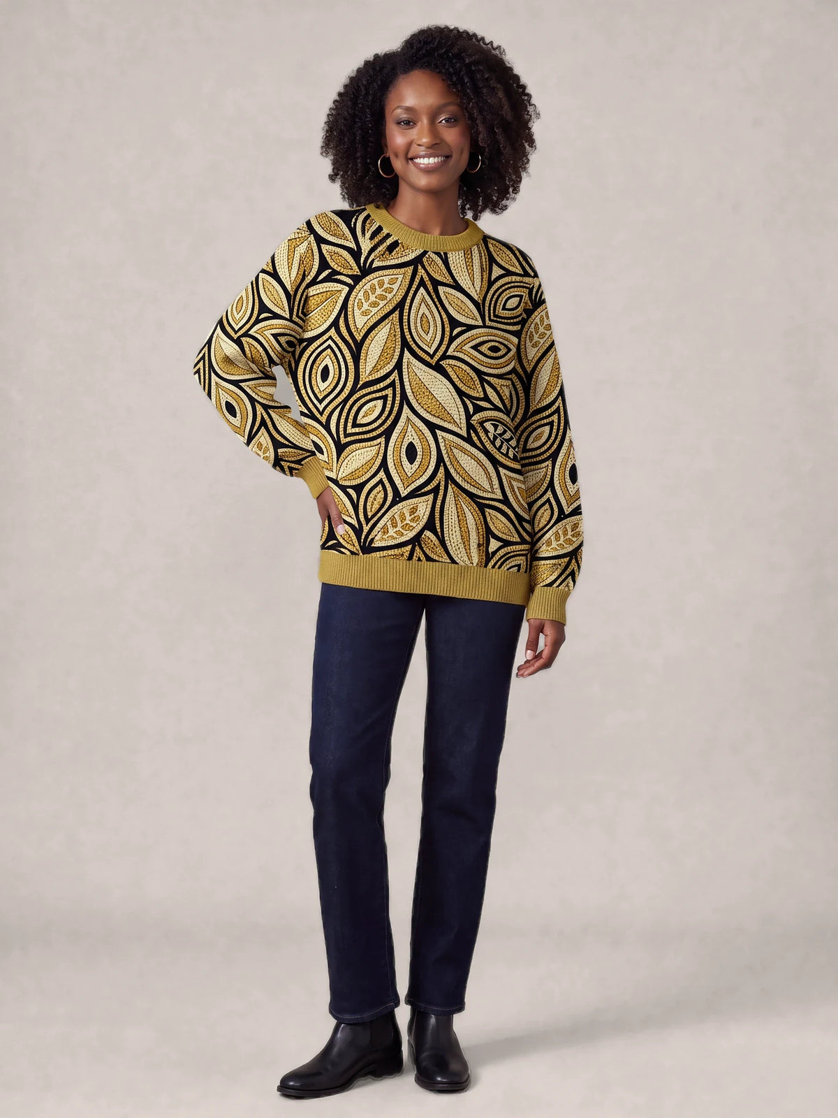 "Ashanti" Sweatshirt — front view on model