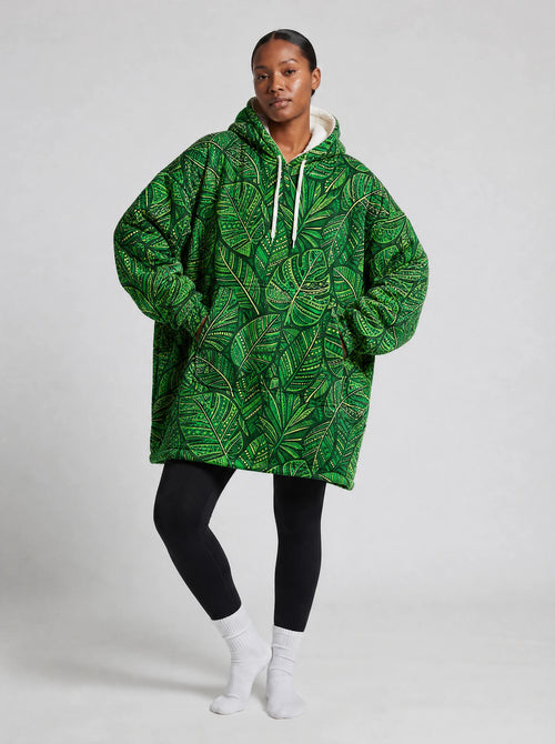 "Asili Emerald" Blanket Hoodie — front