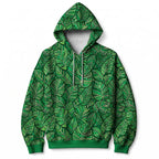 "Asili" Emerald Hoodie — front flat