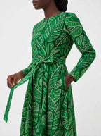 "Asili" Long Sleeve Midaxi Dress
