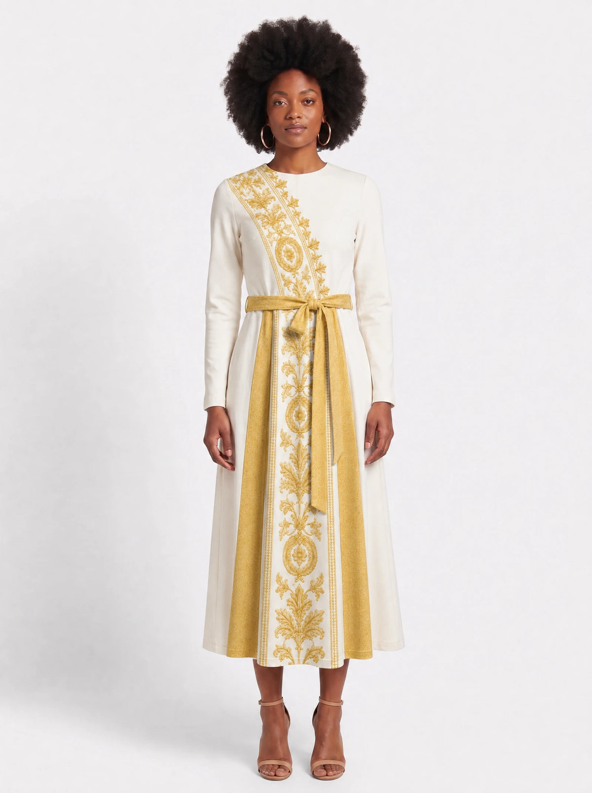 "Athena" Long Sleeve Midaxi Dress