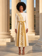 "Athena" Long Sleeve Midaxi Dress