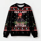 "Attitude" Christmas Sweatshirt — front view