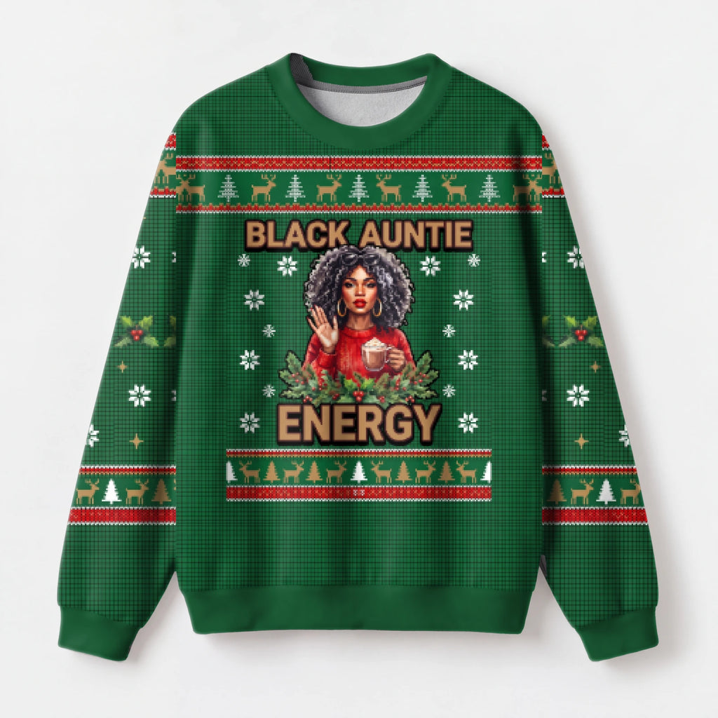 "Auntie" Christmas Sweatshirt — front view