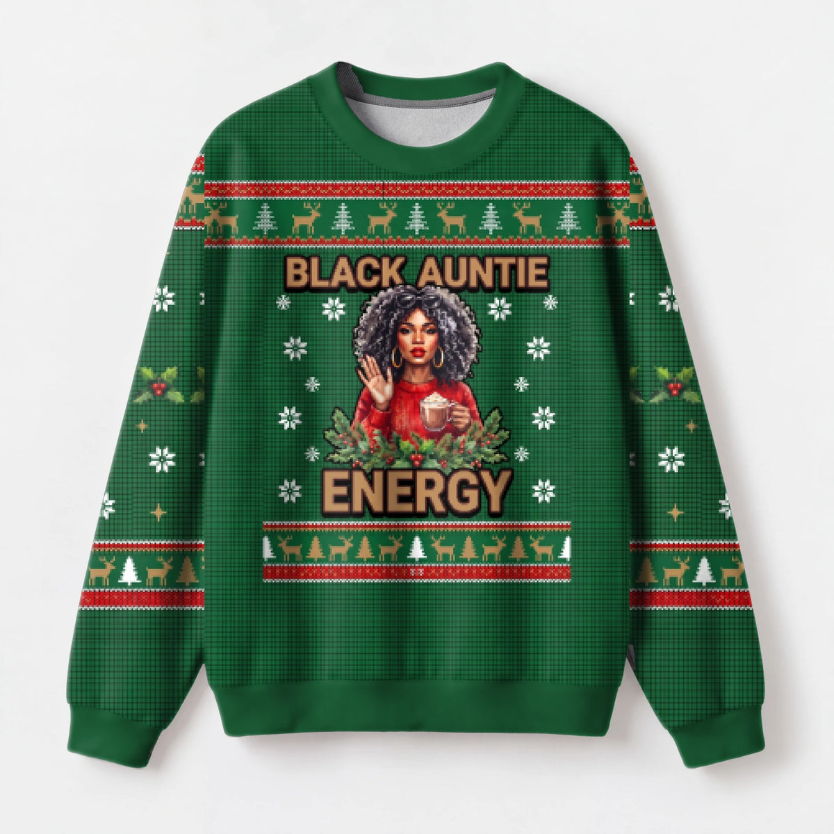 "Auntie" Christmas Sweatshirt — front view