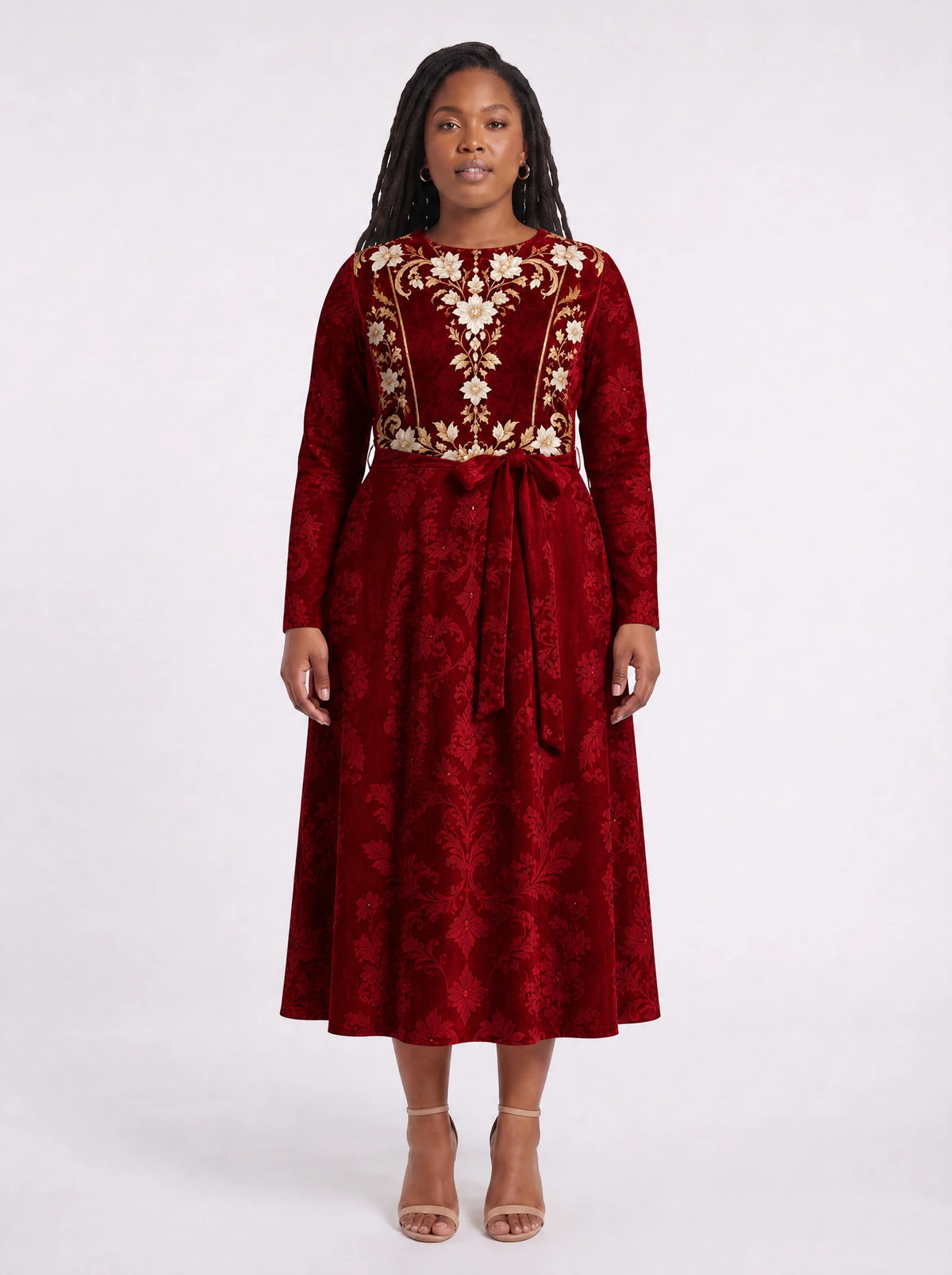"Avalon" Long Sleeve Midaxi Dress