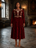 "Avalon" Long Sleeve Midaxi Dress