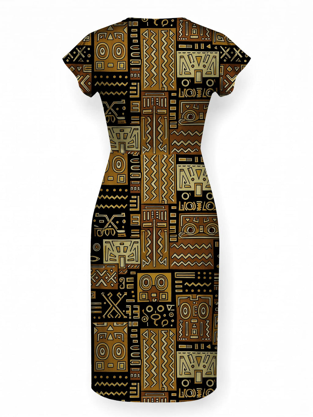 "Sankofa" Cap Sleeve Midi Dress