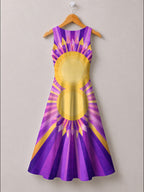 "August Queen Purple Bloom" Corset Dress