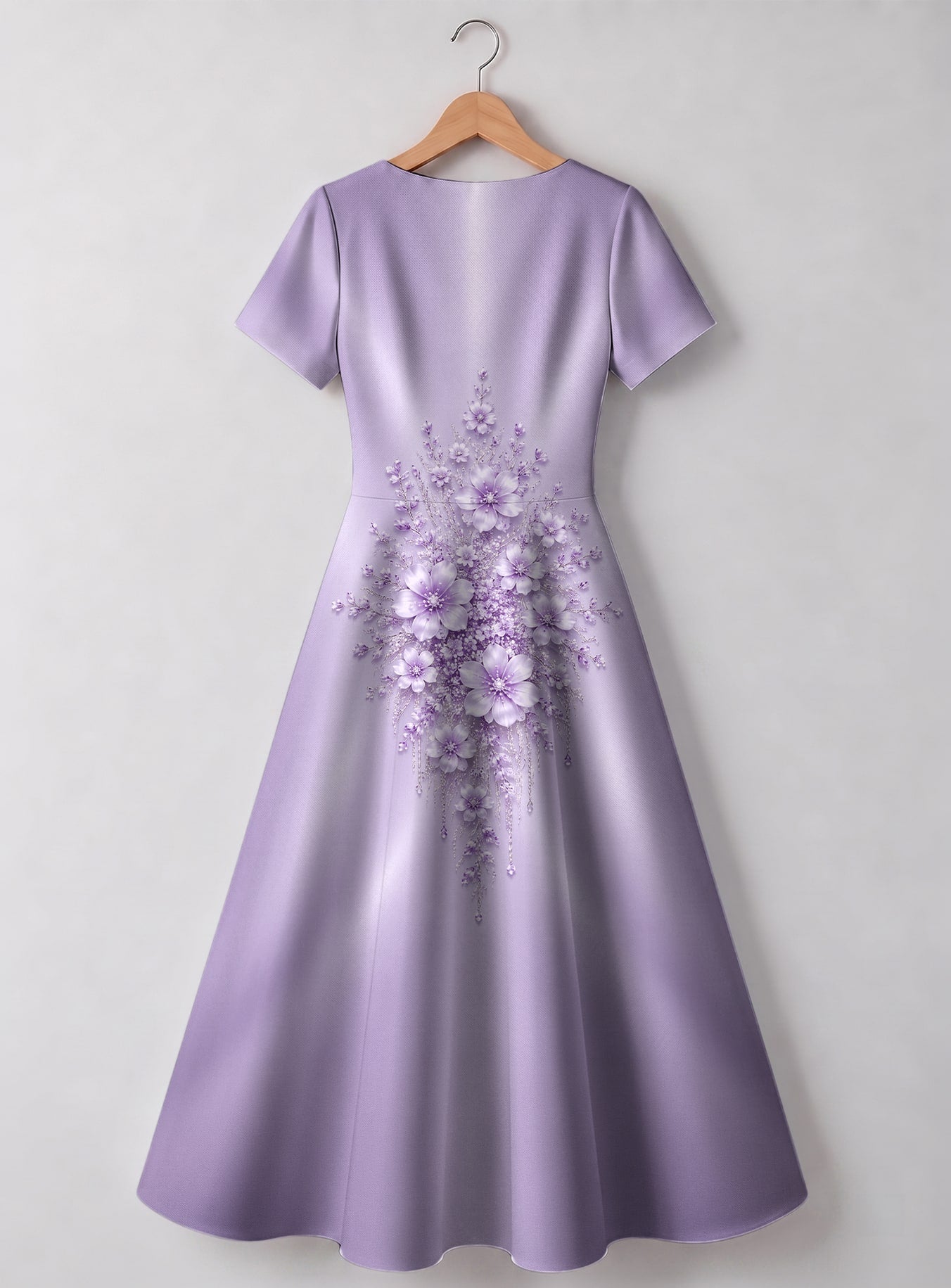 "Zambarau" Sweetheart Midi Dress