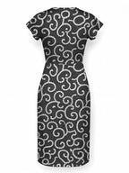 "Duara" Cap Sleeve Midi Dress