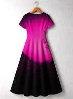 "Selah" Pink" Short Sleeve Maxi Dress