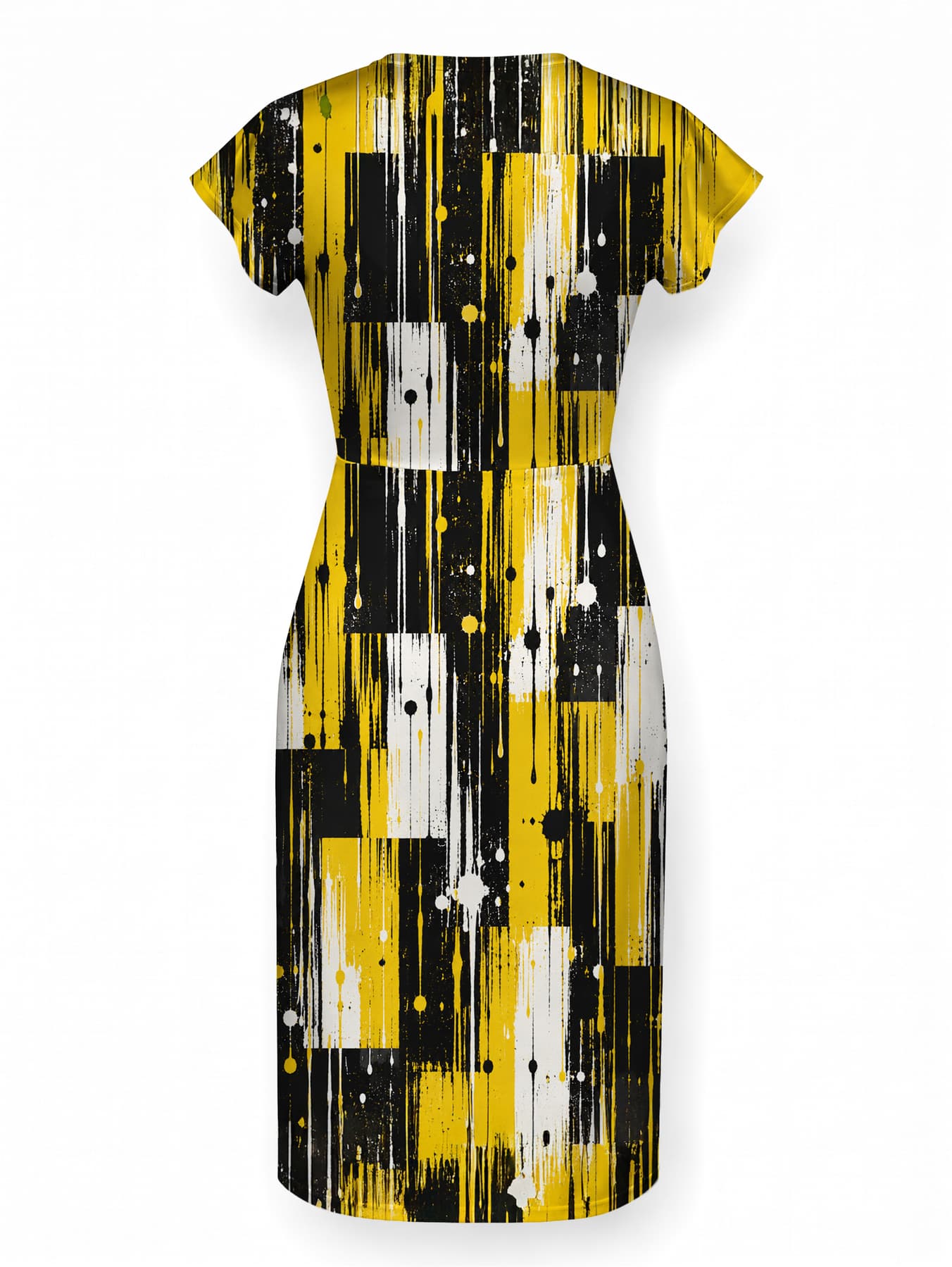 "Mvua" Cap Sleeve Midi Dress