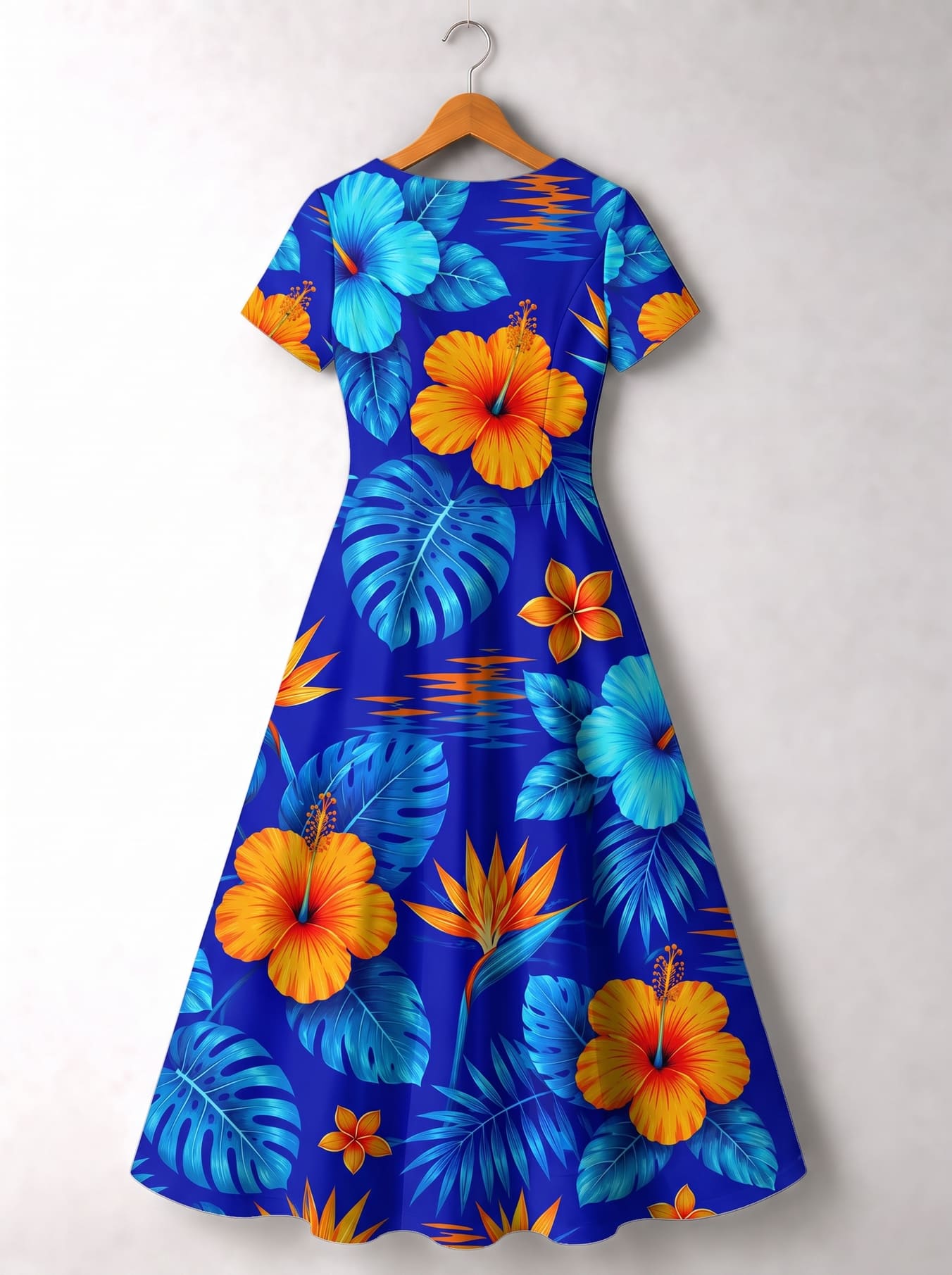 "Maua" Short Sleeve Maxi Dress