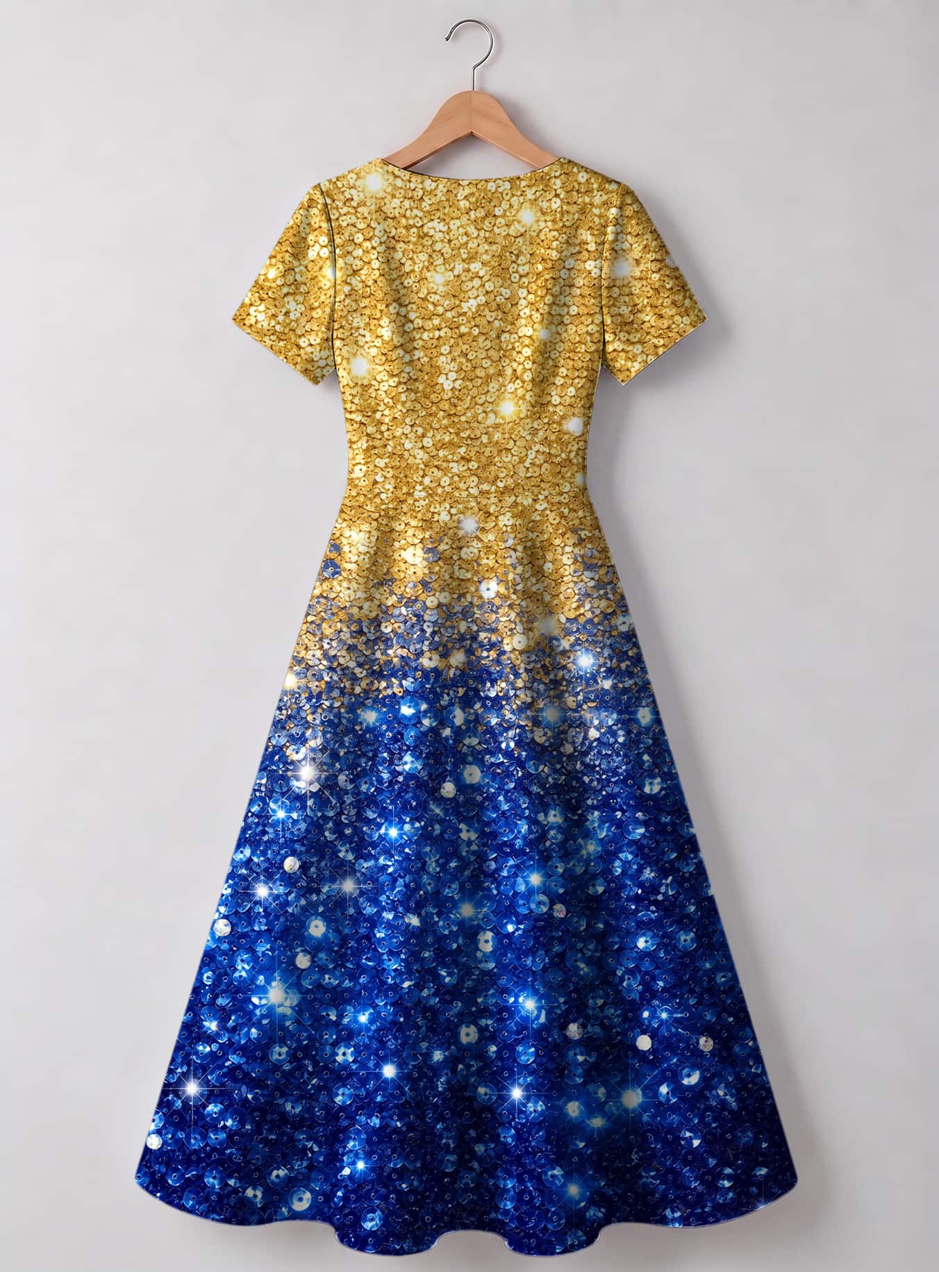 "Angaza" V Neck Midi Dress