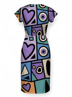 "Sanaa" Cap Sleeve Midi Dress