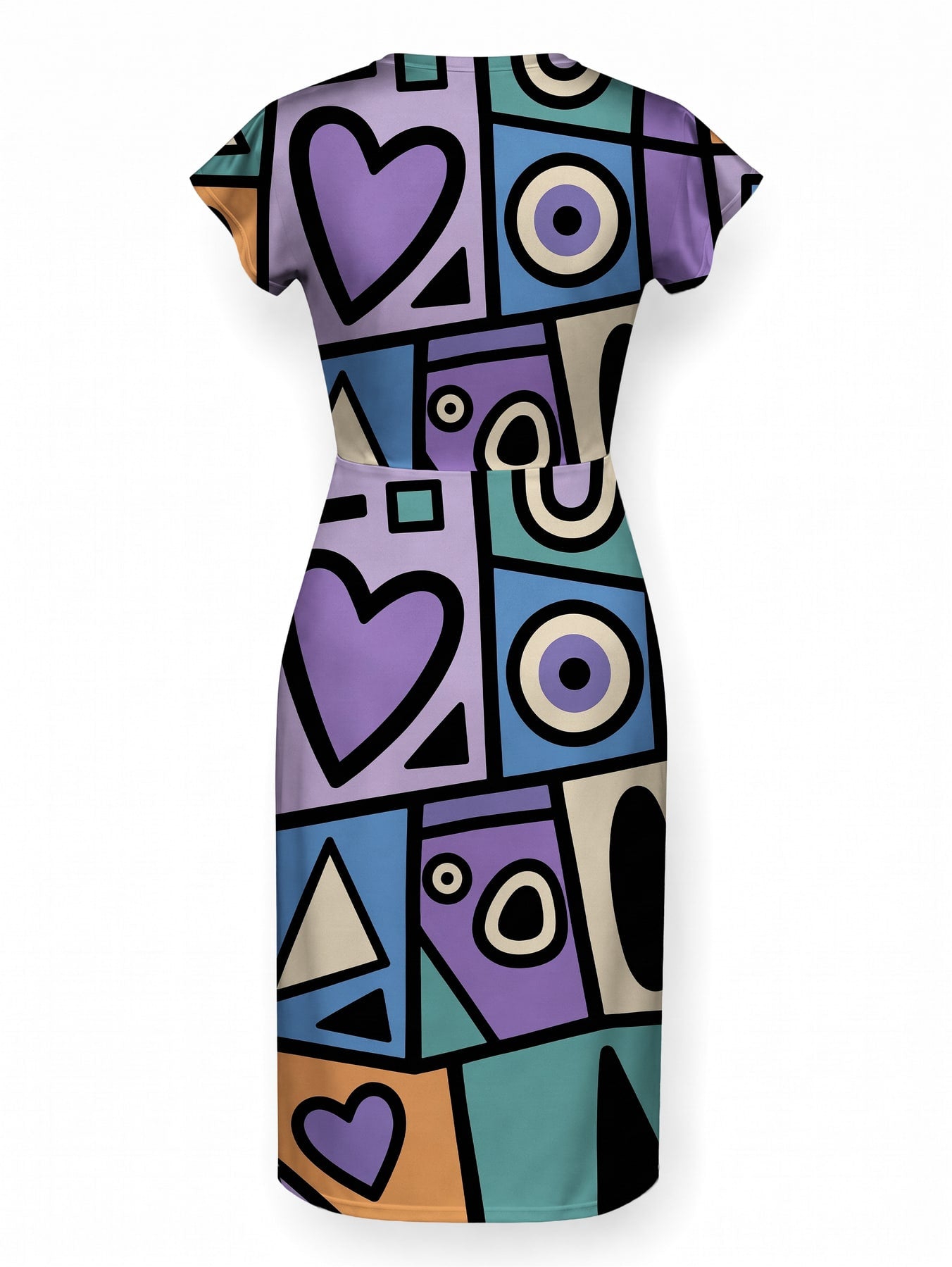 "Sanaa" Cap Sleeve Midi Dress