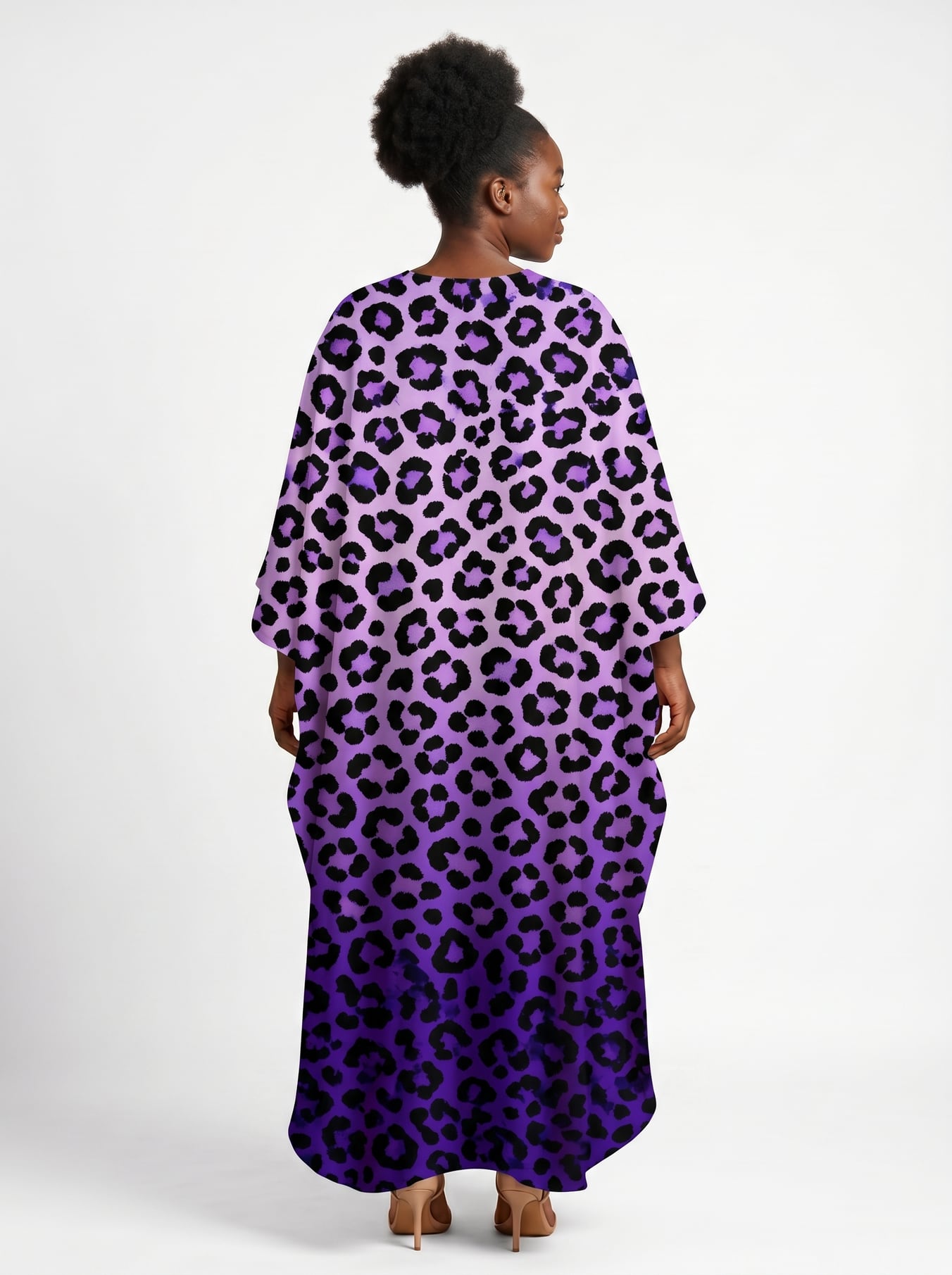 "Unstoppable" Amethyst Leopard Kaftan Dress