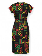 "Nairobi" Cap Sleeve Midi Dress