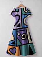 "Sanaa" V Neck Midi Dress
