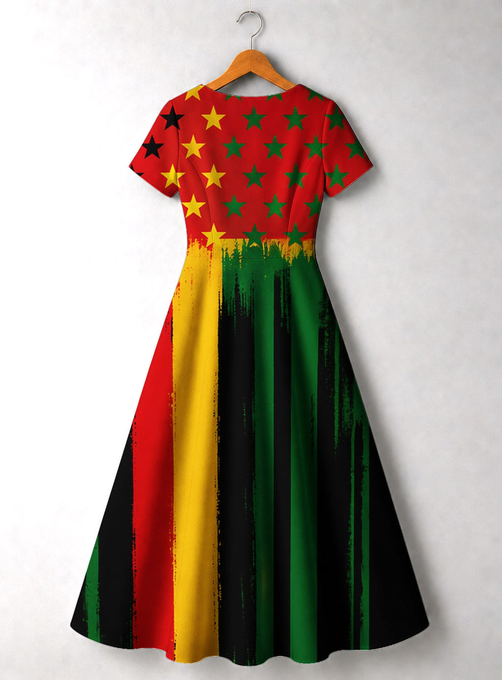 "Kwanza" Short Sleeve Maxi Dress
