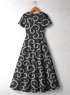 "Duara" Short Sleeve Maxi Dress
