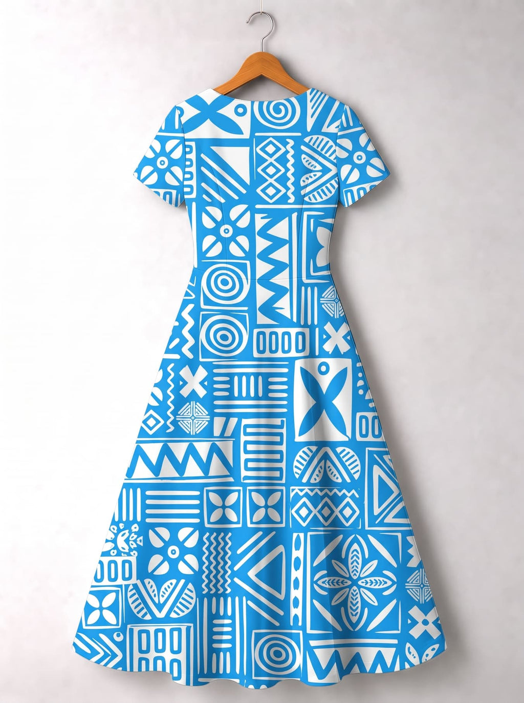 "Anga" Short Sleeve Maxi Dress