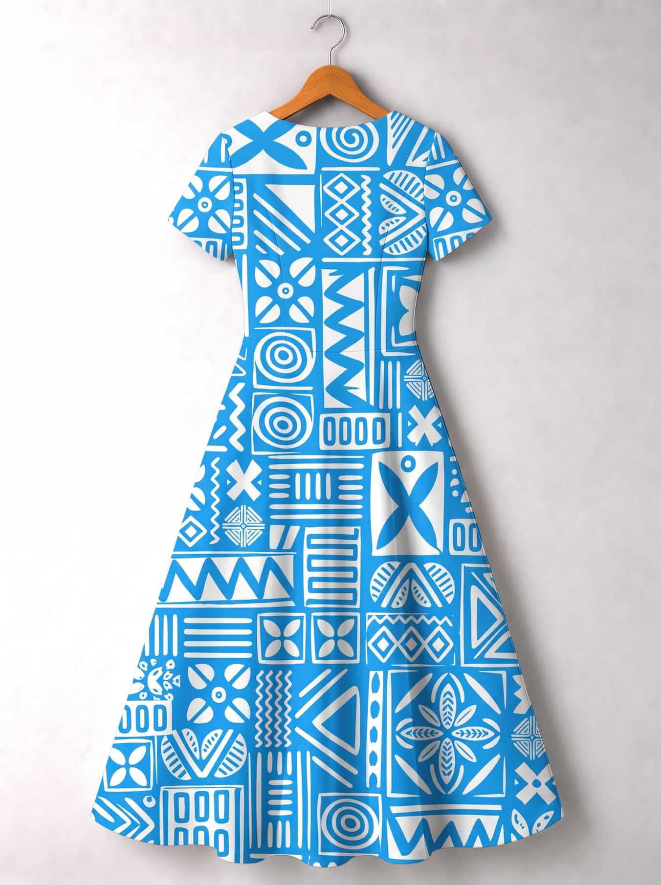 "Anga" Short Sleeve Maxi Dress