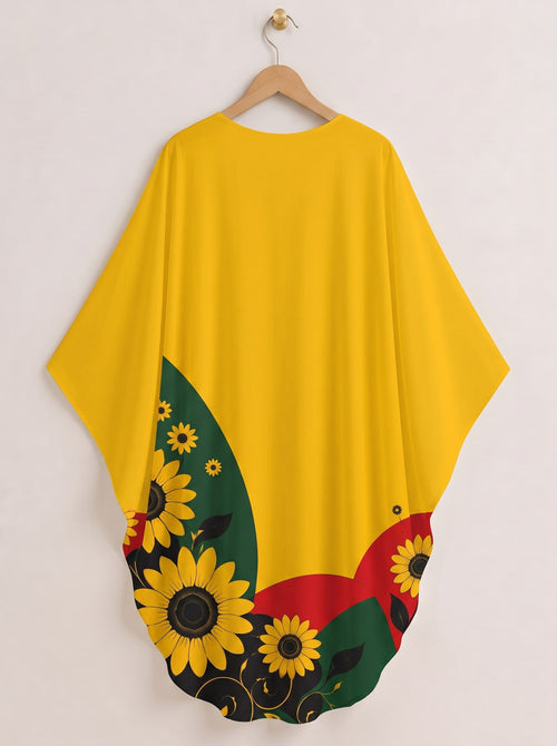 "August Queen Sunflower" Kaftan Dress