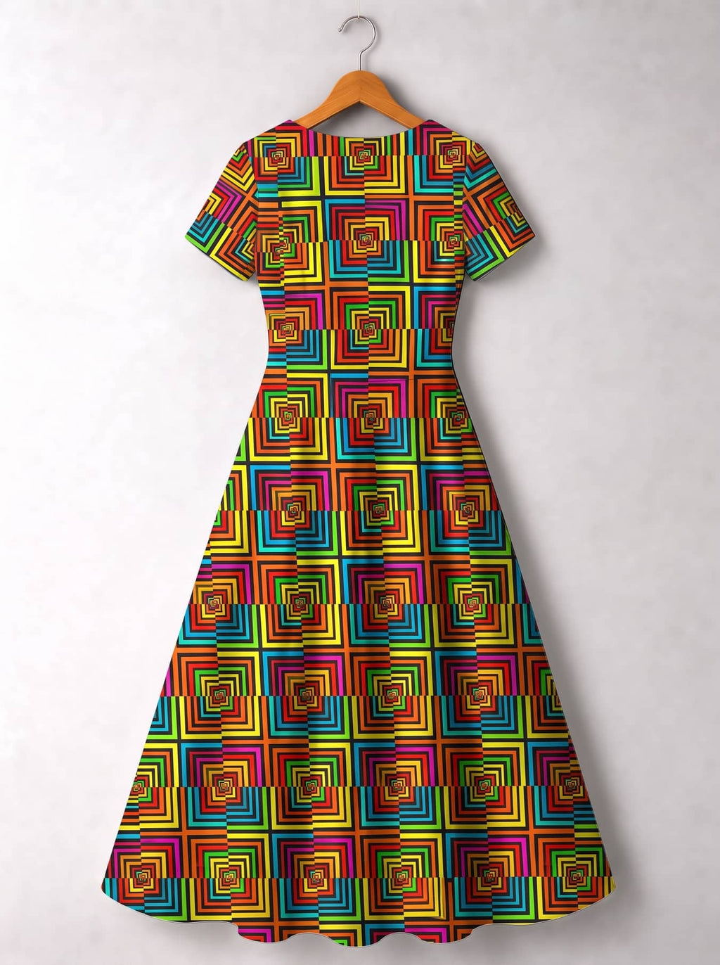 "Msonge" Short Sleeve Maxi Dress