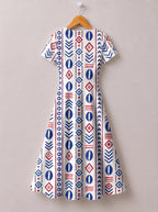 "Uhuru" Short Sleeve Maxi Dress