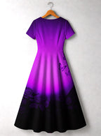 "Selah" Purple Short Sleeve Maxi Dress Promo