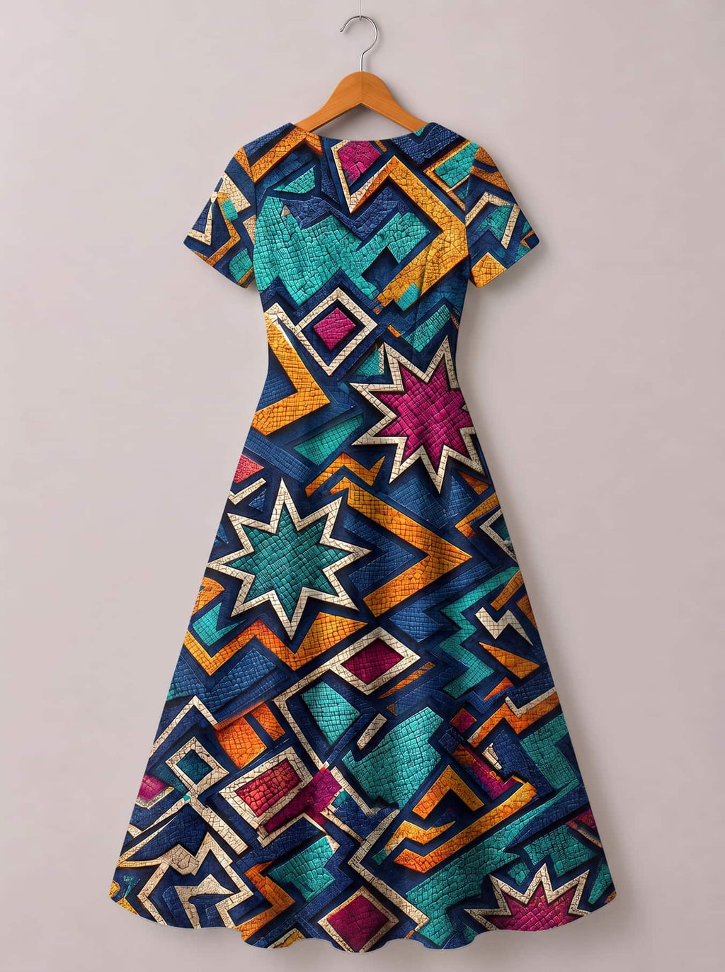 "Nuru" Short Sleeve Maxi Dress