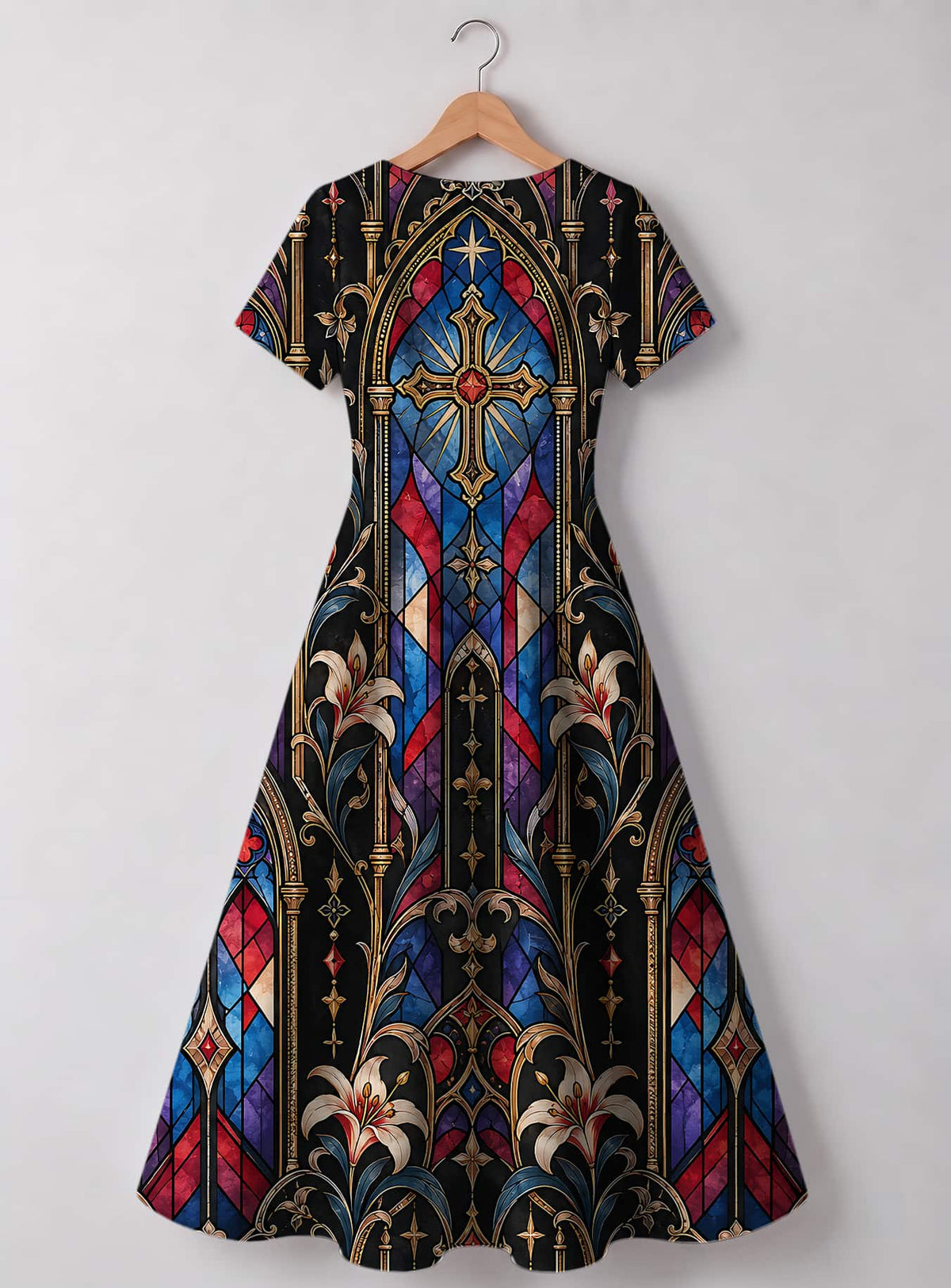 "Hekalu" Sweetheart Midi Dress — back view, garment only
