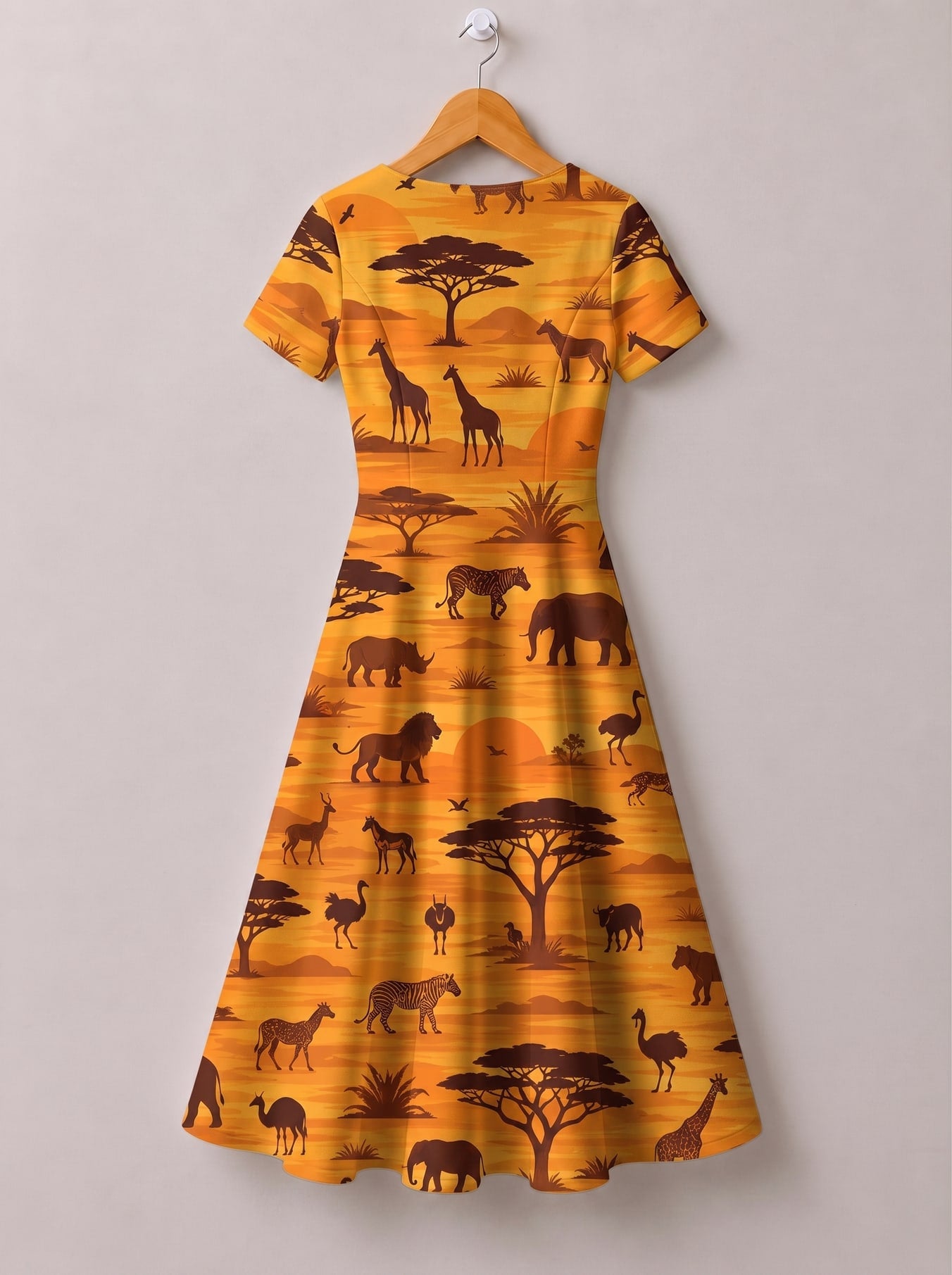 "Mbuga" Short Sleeve Maxi Dress