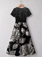 "Usiku" V Neck Midi Dress