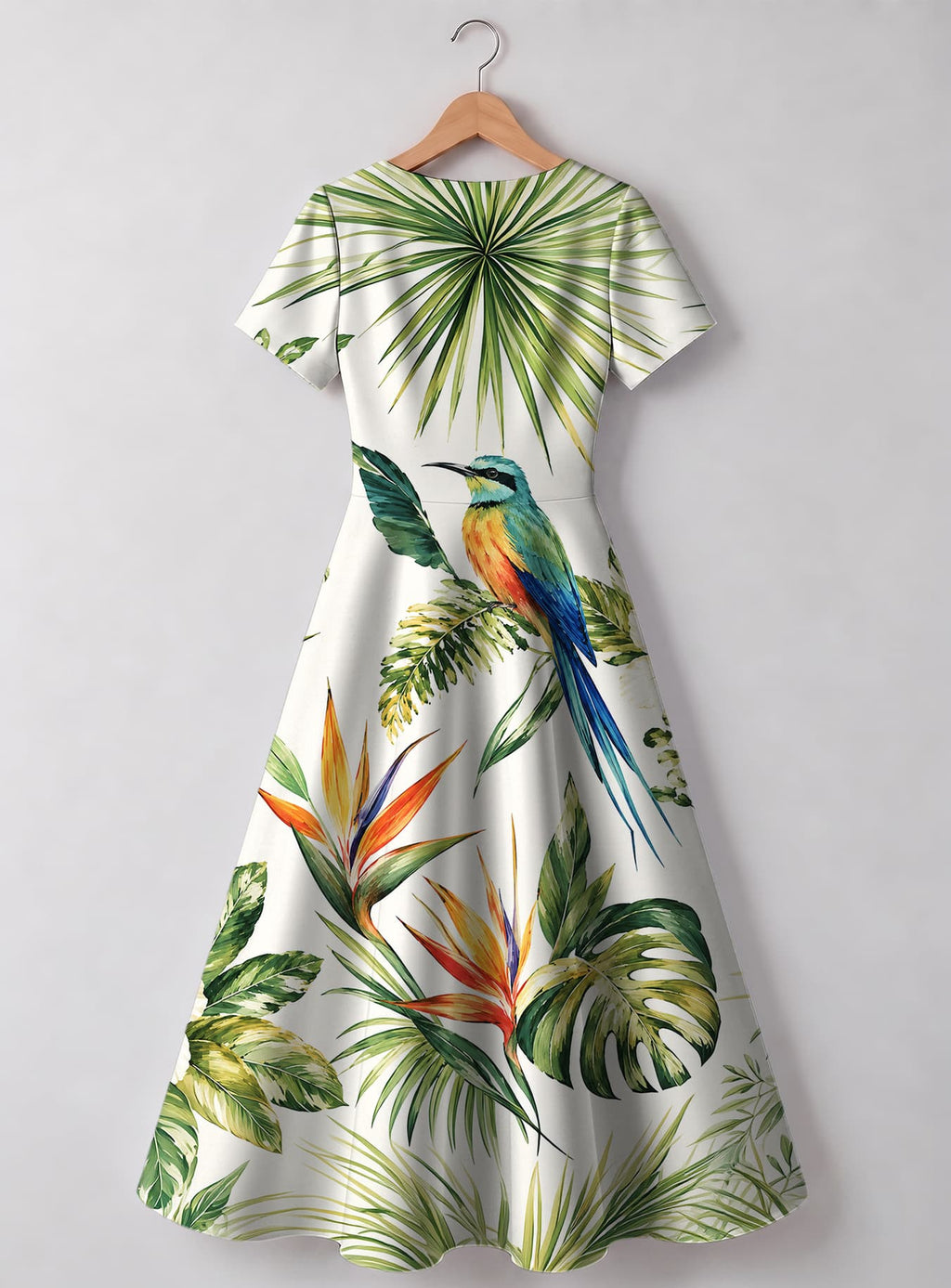 "Ndege" V Neck Midi Dress