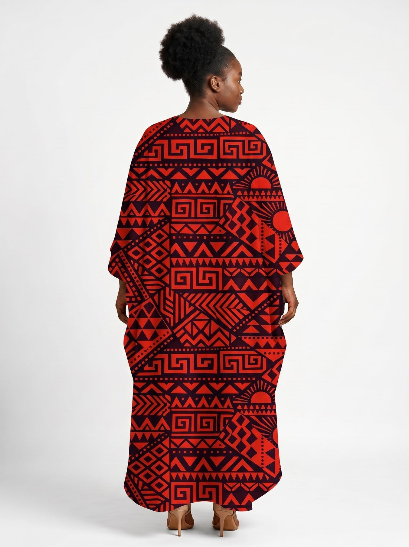 Shaka Burgundy Kaftan Dress