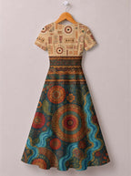 "Mto" Short Sleeve Maxi Dress