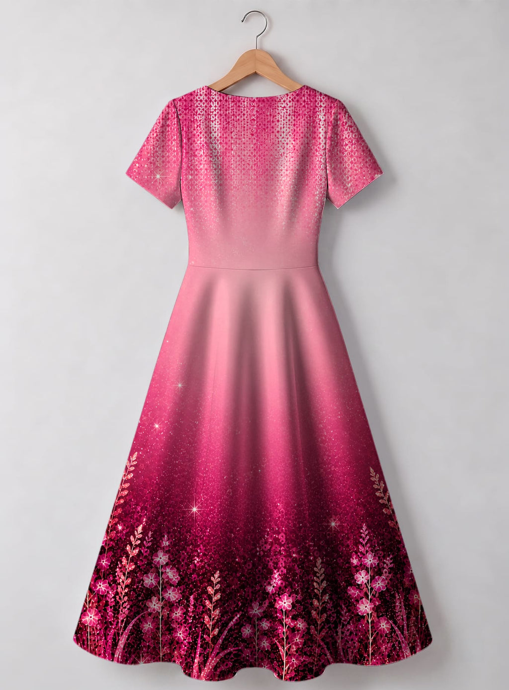 "August Queen Pink" Sweetheart Midi Dress