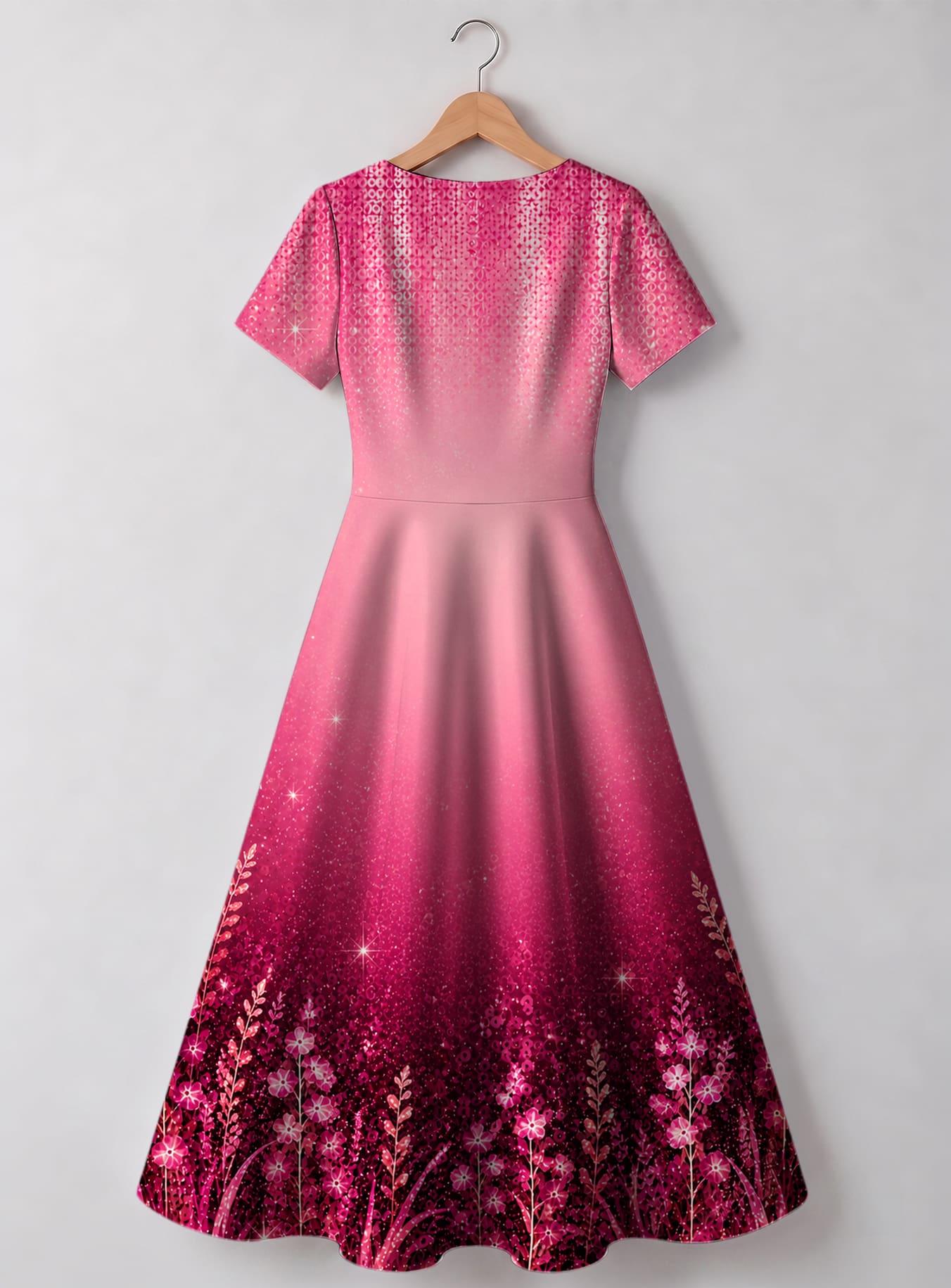 "August Queen Pink" Sweetheart Midi Dress